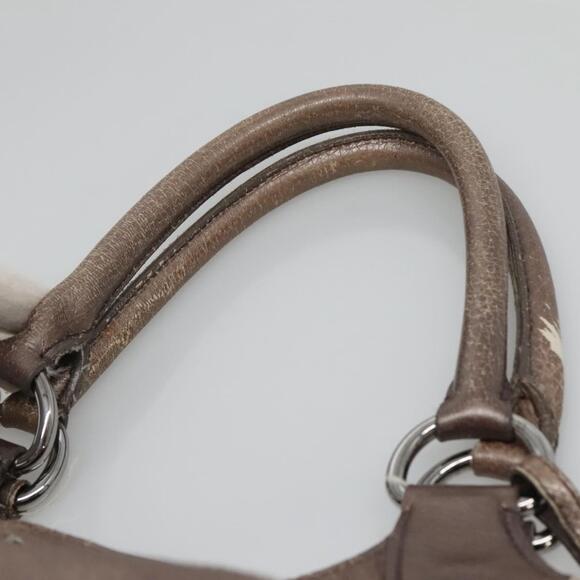 PRADA Tote Bag Leather Silver - Picture 9 of 13